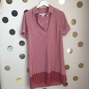 J. crew Short-Sleeved Printed Shirt Dress